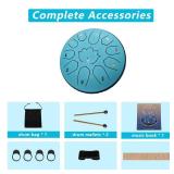 LONCHAN Steel Tongue Drum 11 Notes 6 Inches, Rain Drum for Outside with Bag, Music Book, Mallets, Finger Picks, Stickers Meditation & Yoga Steel Drum - Retail: $25