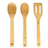 SET OF 3, Bamboo Wood Wooden Cooking Utensil Set - Retail: $5