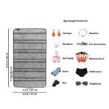 ANZORG Hanging Baby Shoes Organizer Baby Headband Holder Closet Organizer for Baby Bow Socks Underwear with 30 Clear Pockets (GREY) - Retail: $13