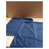 MIULEE 24x24 Inch Euro Sham Velvet Pillow Covers, Set of 2 Large Square Decorative Pillows - Dark Blue Super Soft for King Bed, Sofa, Couch, Accent Chairs - Retail: $24