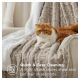 Bedsure Gentlesoft Sherpa Fleece Blanket Twin Size for Bed - Fluffy & Cozy Cable Jacquard Tufted for Women Gift, Thick and Warm Christmas Blanket for Winter, Beige, 60x80 Inches - Retail: $36