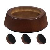 OneDream Wooden Furniture Risers Blocks - 1 inch Set of 4 Bed Risers, Heavy Duty Solid Wood Round Risers, Sofa Riser with Non-Slip Pad, Create Storage Space and Easy Cleaning for The Sweeper - Retail: