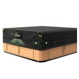 Uirway Square Hot Tub Cover 76 x 76 x 20 Inch [2025 Upgraded 600D Heavy Duty Fabric] Waterproof Outdoor SPA Covers for Hot Tub, New Super Windproof Straps, Hot Tub Winter Cover Protector with Anti-UV 