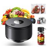 Electric Mason Jar Vacuum Sealer, 2026 Upgraded Handheld Auto-Vacuum Seal Kit, No Assembly Required, Fits Wide & Regular Mouth Jars, Vacuum Containers & Bags for Meal Prep & Homesteading - Retail: $24