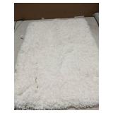 Disolla Small Bathroom Rugs 17x24 Non Slip White Fluffy Bath Mat for Bathroom Floor Machine Washable Plush Luxury Bath Rug for Tub Soft Shaggy Absorbent Shower Mat - Retail: $16