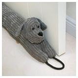 Marwood Under Door Draft Stopper Decorative Wind Stopper 36 inch for Door & Window, Weighted Animal Air Draft Stopper Snake Noise Blocker for Bottom of Door with Hanging Loops - Grey Dog - Retail: $23