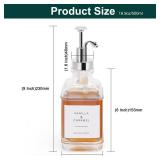 BathAce Coffee Syrup Dispenser for Coffee Bar, Clear Glass Syrup Bottles with Pump, Refillable Maple Syrup Storage, Coffee Station Accessories and Organizer, 500ml, Set of 2 (Chrome Finish) - Retail: 