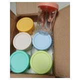 DRKIO 6 Pack Overnight Oats Containers with Lids and Spoons 16 Oz Glass Mason Jars for Overnight Oats Leak Proof Oatmeal Container Great for Cereal Fruit Vegetable Milk Salad Yogurt Meal Prep - Retail