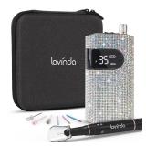 Professional Rechargeable Nail Drill Machine, Lavinda Diamond 35000RPM Electric Nail File Cordless Portable Nail Drill with Coreless Motor for Acrylic Nails, Manicure Pedicure Tool, Crystal Diamond - 