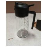 TrendPlain 16oz/470ml Glass Olive Oil Sprayer for Cooking 2 in 1 Olive Oil Dispenser Bottle for Kitchen Gadgets and Air Fryer Accessories, Salad, BBQ - Black - Retail: $8