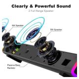 SOULION R30 Plus Bluetooth Computer Speakers, All-in-One Control Button with 6 Modes LED Lights PC Speaker, Wired USB Powered Surround Soundbar for Desktop Monitor Laptop Gray - Retail: $22