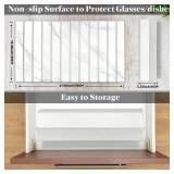 Large Stone Dish Drying Mats for Kitchen Counter, 28"(L)x16"(W) Marble-Pattern, Fast Drying Collapsible Dish Drying Mat, Eco-Friendly Absorbent Diatomaceous Earth Mats for Match Countertop - Retail: $