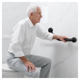 16 Inch Angled Shower Grab Bar,Munzong Black Anti Slip Bathroom Grab Bar, Knurled Bathroom Balance Bar,Safety Hand Rail Support Handicap Elderly Injury Senior Assist Bath Handle - Retail: $20