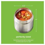 LunchBots 12oz Insulated Food Jar Stainless Steel Wide Mouth - Container With Vented Lid - Keeps Contents Hot or Cold for Hours - Leak-Proof Portable Thermal Food Jar is Ideal for Soup - Navy - Retail