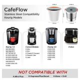 Noalto Reusable K Cups and Coffee Pods,Universal stainless steel k Cups for Keurig 2.0 and 1.0 Coffee Makers machine(2pack) - Retail: $13
