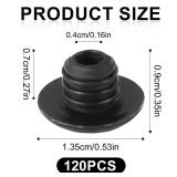 PEUTIER 120pcs Pegboard Hook Locks, Peg Hook Stoppers Clips Fit for 1/4 Inch Peg Board Push Pin Tool Organizer Peg Locks Round Holes for Hanging Stopping Hooks from Falling Off (Black) - Retail: $10