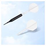 CyeeLife 6pcs Molded Dart Flights and Shafts,one Piece Integrated Accessory CF02A White-S - Retail: $12