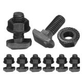 uxcell 8pcs M8x20mm t Slot Drop-in Bolt, Carbon Steel Hammer Head Bolts t Shape Stud Sliding Screw with M8 Hexagon Flange Nuts for European Standard 40 Series Aluminum Profile - Retail: $8