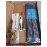 woshilaoDS 35pcs Double Pointed Knitting Needle Sets, 20 cm/7.8 inch Stainless Steel Metal Knitting Needles with Double Ended for Beginner, Sock Knitting Gauge 2 mm/2.5 mm/3 mm/3.5 mm/4 mm/4.5 mm/5 mm