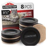 Felt Furniture Sliders for Hardwood Floors X-PROTECTOR 8 PCS- Furniture Slider with Unique Design - Heavy-Duty Furniture Movers for Hard Surfaces - Felt Sliders - Move Your Furniture Easily! - Retail: