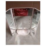 HUONUL Makeup Mirror, Vanity Mirror with Lights, 2X/3X/10X Magnification, Touch Control, Trifold, Dual Power Supply, Valentines Day Gifts for Her,Gifts for Women, Wife, Mom, Girls,Dorm Room Essentials