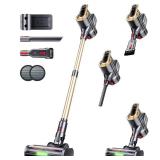 RENDOW Cordless Vacuum Cleaner, 65Mins 550W 45Kpa Stick Vacuum, Self-Standing Vacuum Cleaners for Home with LED Display, Anti-Tangle Rechargeable Vacuum Cordless for Pet Hair/Carpet/Hard Floor - Retai