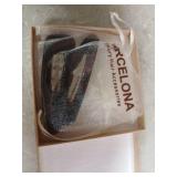 Parcelona French Clic Clac 3 1/4" Tortoise Shell Brown Celluloid No Slip Grip Snap Hair Clips for Women - Retail: $13