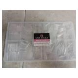 UNA GELLA Square Fake Nails, 504pcs Gel Nail Tips Clear Press on Nails Pre-shape for Full Cover Square Nails French False Nails For Nail Extension Nail Art Home DIY 12 Sizes False Gelly Tips - Retail: