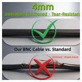 LETONDA BNC Video Cable - 4mm Thickened Upgraded Version A Safer More Reliable Integrated BNC Video Power Extension Cable for Security Camera CCTV Monitoring and DVR System installations (1, 16.4ft) -