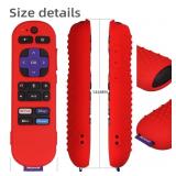 Hi Color Silicone Remote Cover for Roku Streaming Stick 4k, Roku Express 4K+ Remote, Roku Voice Remote (Official) RCA1R 2023,Roku Express Remote Cover with Lanyard(Pink) - Retail: $10