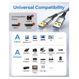 AINOPE USB to USB Cable, USB 3.0 A to A Male to Male Cable [Never Rupture] Double End Type A Cord Compatible with Hard Drive Enclosures, KVM, DVD Player, TV, Laptop Cooler, 3.3Ft/Grey - Retail: $7