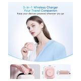 Charging Station for Apple Multiple Devices: 3 in 1 Foldable Magnetic Wireless Charger Stand - Travel Charging Dock Compatible with iPhone 16 15 14 13 12 Pro Max Plus Apple Watch AirPods - Retail: $32