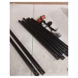 Wood Curtain Rods for Windows 32 to 150 Inches(2.7-12.5ft),3/4 inch dia with Wood Grain Finials, for Bedroom,Kitchen and patio Adjustable by splicing add/reduce each rod (32