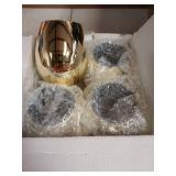 WOTOR Gold Wine Glasses Set of 4, 18oz Unbreakable Gold Goblet, Stemless Stainless Steel Wine Glass, Metal Wine Glass for Outdoor, Travel, Camping, Pool, Ideal Gift for Wine Lovers - Retail: $29
