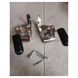 Heavy Duty Wheelchair Brakes Silver Wheel Locks Transport Chair Brake Drive Wheelchair Parts Universal Brake Replacement Parts for 7/8" Tubing, Side Mount Bolt on Style(1 Pair, Silver) - Retail: $21