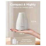 InnoGear Essential Oil Diffuser, Ultrasonic Diffusers for Home Aromatherapy Humidifier for Bedroom Room 7 Colors LED 2 Mist Mode Auto Off, White Grey - Retail: $17