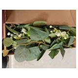 Mizii 2 Strands Artificial Vines Eucalyptus Garland 68" Fake Vine with Silk Leaves Green Garland Faux Hanging Plants Greenery Decoration for Bedroom Room Table Centerpieces Wedding Decor (Greenery) - 