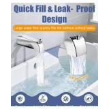 Universal Bathtub Tub Spout with Diverter, Fits 1/2" Slip-Fit Copper Pipe and 1/2" IPS & 3/4" IPS Thread Connections, Bathroom Tub Faucet Replacement with Adapters, PTFE Tape and Hex Wrench (Chrome) -