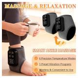 TEVIKE Foot Advanced Renew Triple Method Massager, with 5 Vibration Modes and 6 Heat Levels, Suitable for Reduce Fatigue and Plantar Fasciitis, Travel & Home Use Grey 2pcs - Retail: $80