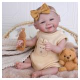 Aori Lifelike Reborn Baby Dolls - 20-inch Realistic Newborn Girl with Soft Body, Premium Weighted Baby Doll That Look Real with Outfit for Girls Age 3+, Parents, Elderly - Retail: $42