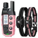 Bousnic Dog Shock Collar 2 Dogs (5-120Lbs) - 3300 ft Waterproof Training Collar for Dogs Large Medium Small with Rechargeable Remote, Beep (1-8) Vibration (1-16) and Humane Shock (1-99) Modes - Retail