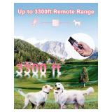 Bousnic Dog Shock Collar 2 Dogs (5-120Lbs) - 3300 ft Waterproof Training Collar for Dogs Large Medium Small with Rechargeable Remote, Beep (1-8) Vibration (1-16) and Humane Shock (1-99) Modes - Retail