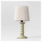 Mini Stick Table Lamp with Pleated Shade Green - Room Essentialsâ¢ (see pictures and description) - Retail: $10