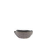 Silver Mesh Rhinestone Fanny Pack with Black Cloth Strap and Black Buckle - Retail: $30