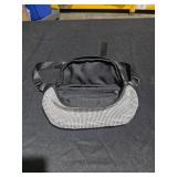 Silver Mesh Rhinestone Fanny Pack with Black Cloth Strap and Black Buckle - Retail: $30