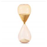 GlitzhomeModern Double-Layered Amber Hourglass with White Sand, 30-Minute Sand Timers - Retail: $32