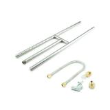 Fire Pit Essentials24 in. Stainless Steel H-Burner with Coupler and Allen Wrench MSRP $69.99 Missing Items (See Pictures and Description)