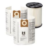 Wet Dry Vacuum Filter Kit with General Debris Cartridge Filter and Two Dust Bags for Select 12-16 Gal Shop Vacs MSRP $36.48