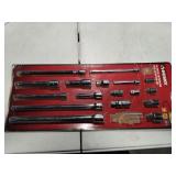 1/4 in., 3/8 in., 1/2 in. Drive Accessory Set (19-Piece) MSRP $45.00 (Missing pieces)