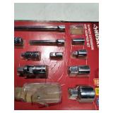 1/4 in., 3/8 in., 1/2 in. Drive Accessory Set (19-Piece) MSRP $45.00 (Missing pieces)